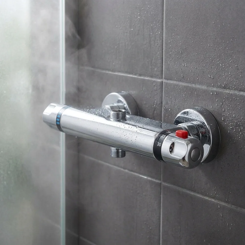 Concealed Thermostatic Shower Valve with Solid Brass Construction and Independent Flow Temperature  Concealed Thermostatic