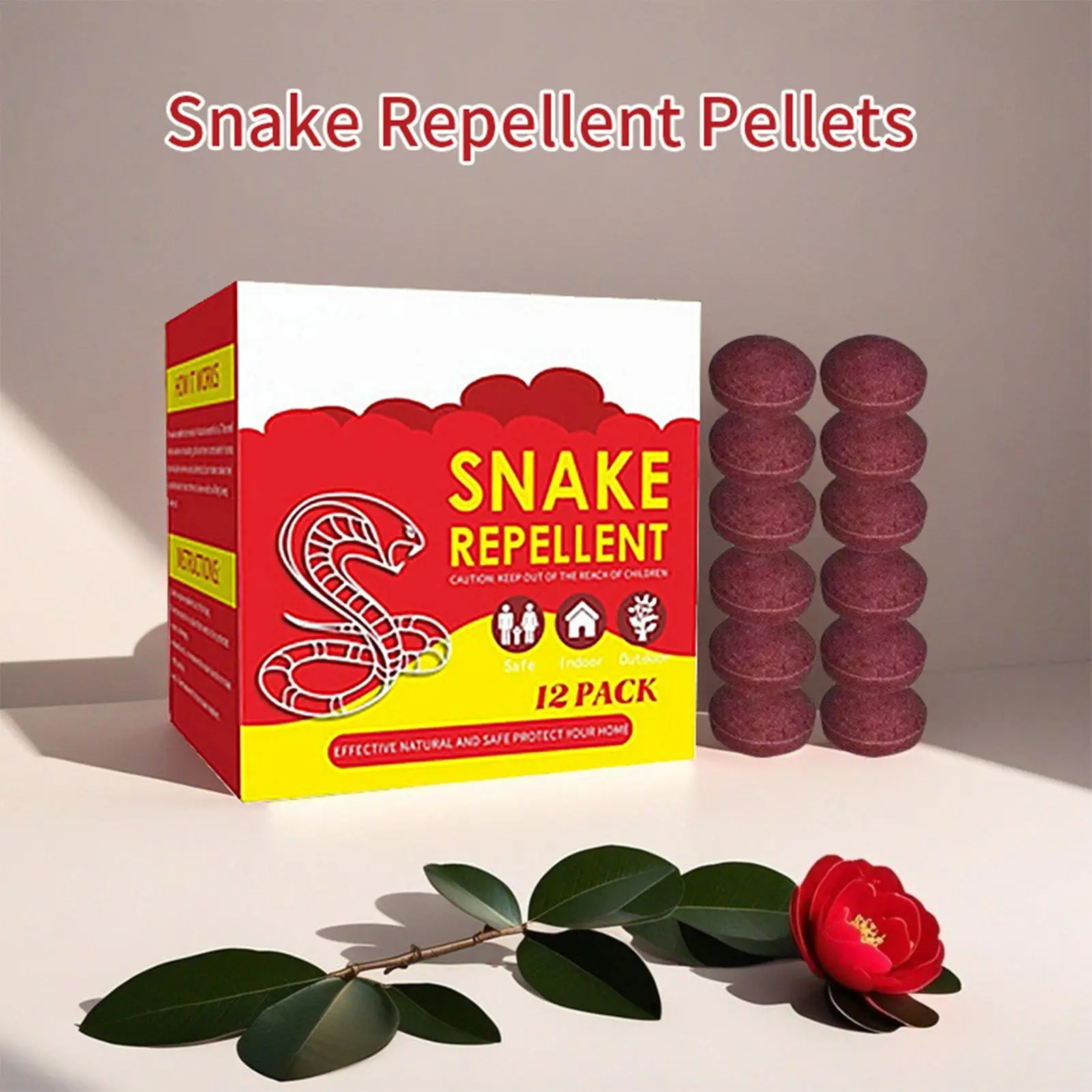 Snake Away Tablets For Yard 12 Piece Rainproof Long-Lasting Powerful Garden Get Rid Of Snake Tablets For Indoor Outdoor Yard