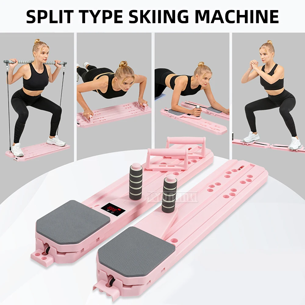 

MultiFunctional Pilates Board Abs Abdominal Exercise Board Fitness Resistance Bands