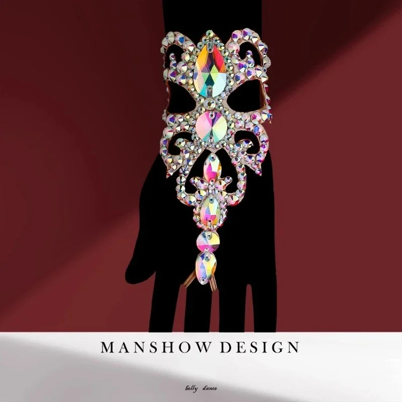 Customized Belly Dance Bracelet Oriental Latin Dance Exquisite Hand Hook Finger Jewelry Exotic Dancewear Accessories