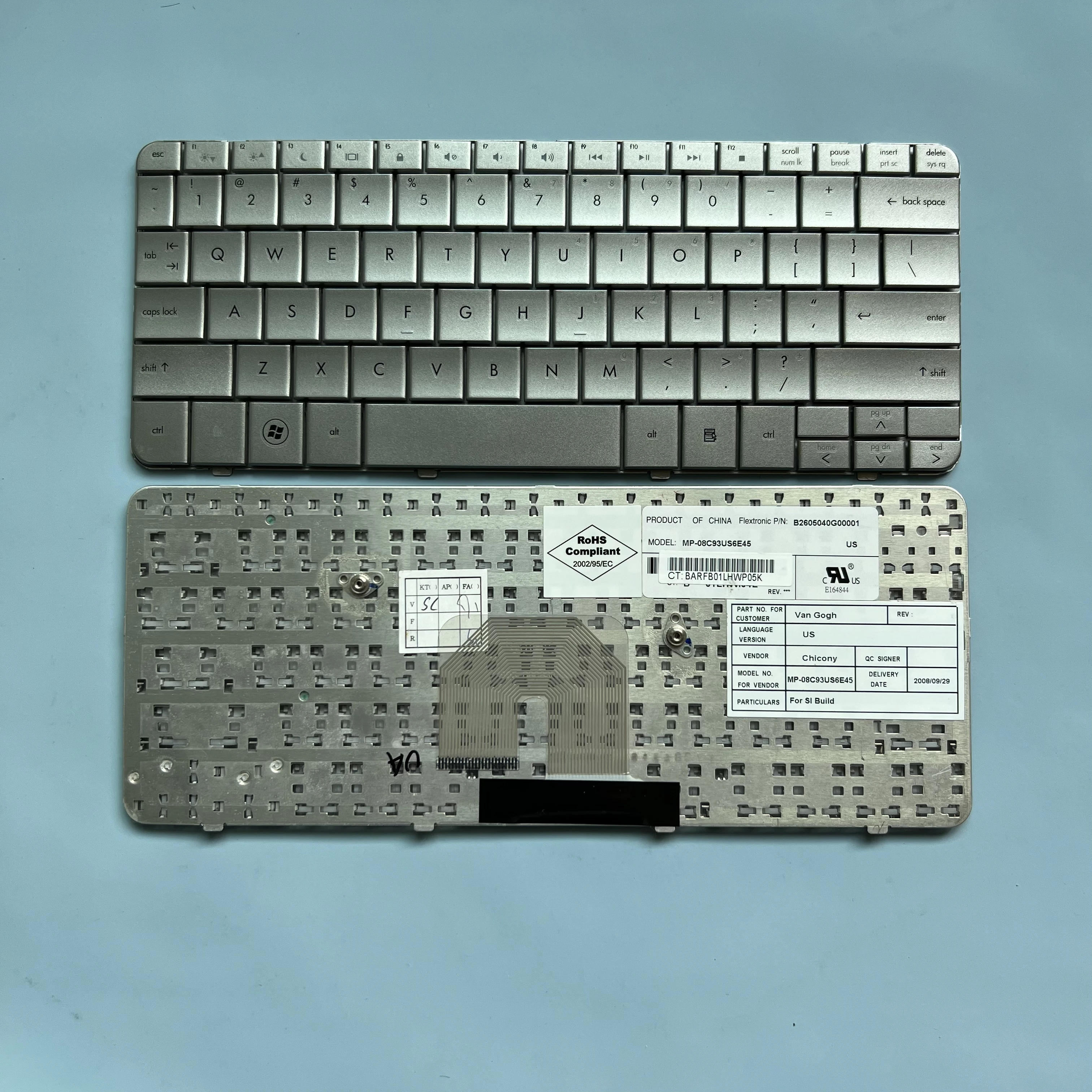 XIN US Keyboard For HP Pavilion dv2-1000 Black dv2-1005AX White 1006AX 1124AX 1201AX dv2-1125AX Silver Laptop English Keyboard