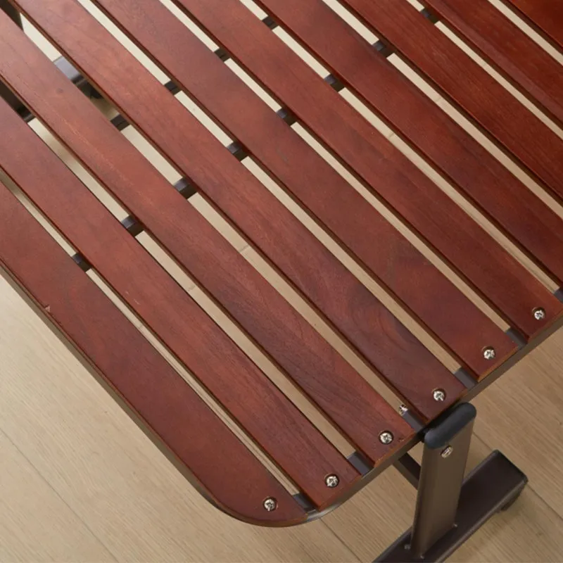 YJQ wooden folding bed for office lunch breaks, solid wood simple portable single or double companion hard bed