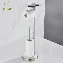 Toilet roll paper holder Floor toilet paper holder Villa floor storage holder Punch-free paper towel holder