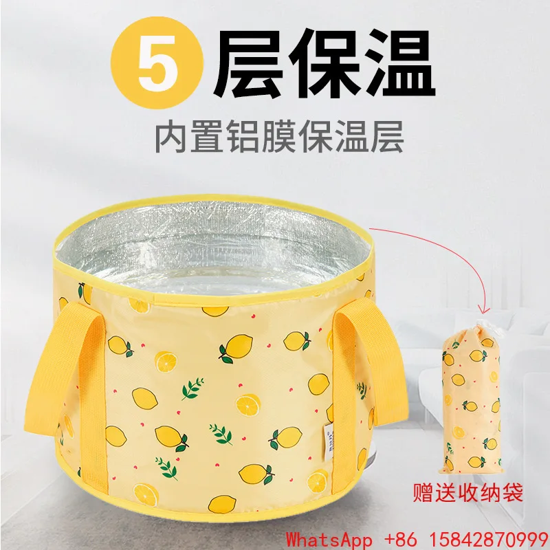 

Мешок для замачивания ног, теплоизоляционное портативное складное дорожное ведро