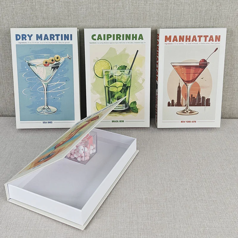 Fashion Cocktail Luxury For Decoration Books Storage Box Home Living Room Coffee Table Decoration Prop Books Designer Fake Books