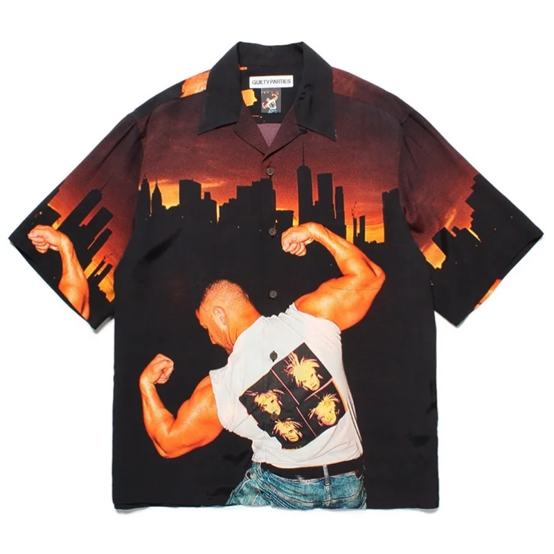 WACKO MARIA Heavy Duty Brand Heavenly Tokyo Photography Works Hawaii Short Sleeve Shirt Summer High-end Shirt