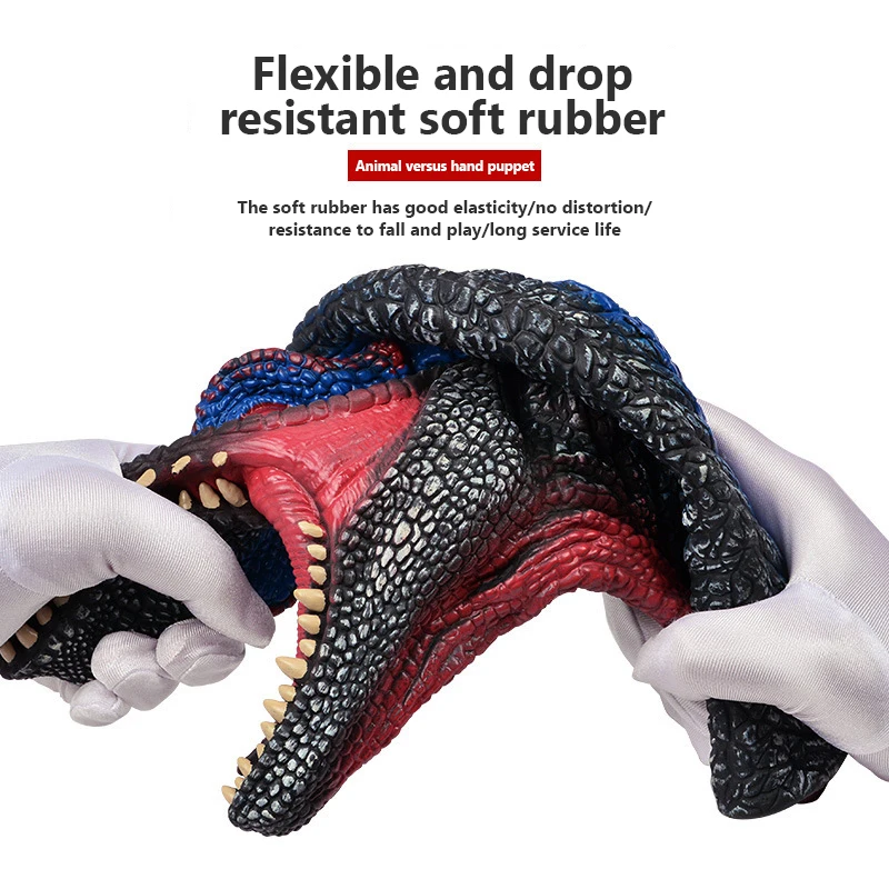 هالوين الجدة رأس ديناصور قفازات لينة قفازات من الجلد Tyrannosaurus ريكس دمية يد رئيس الحيوان اللعب النكات طفل الأطفال هدية