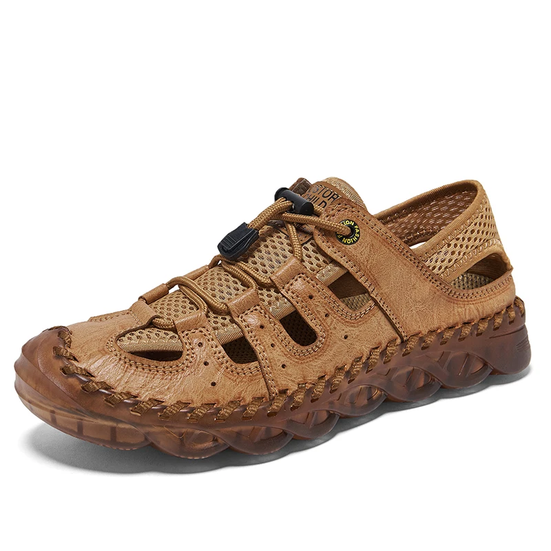 

2024 Summer New Outdoor Sports Sandals Breathable Anti-collision Men's Hiking Shoes Large Size Lightweight Casual Mesh Shoes