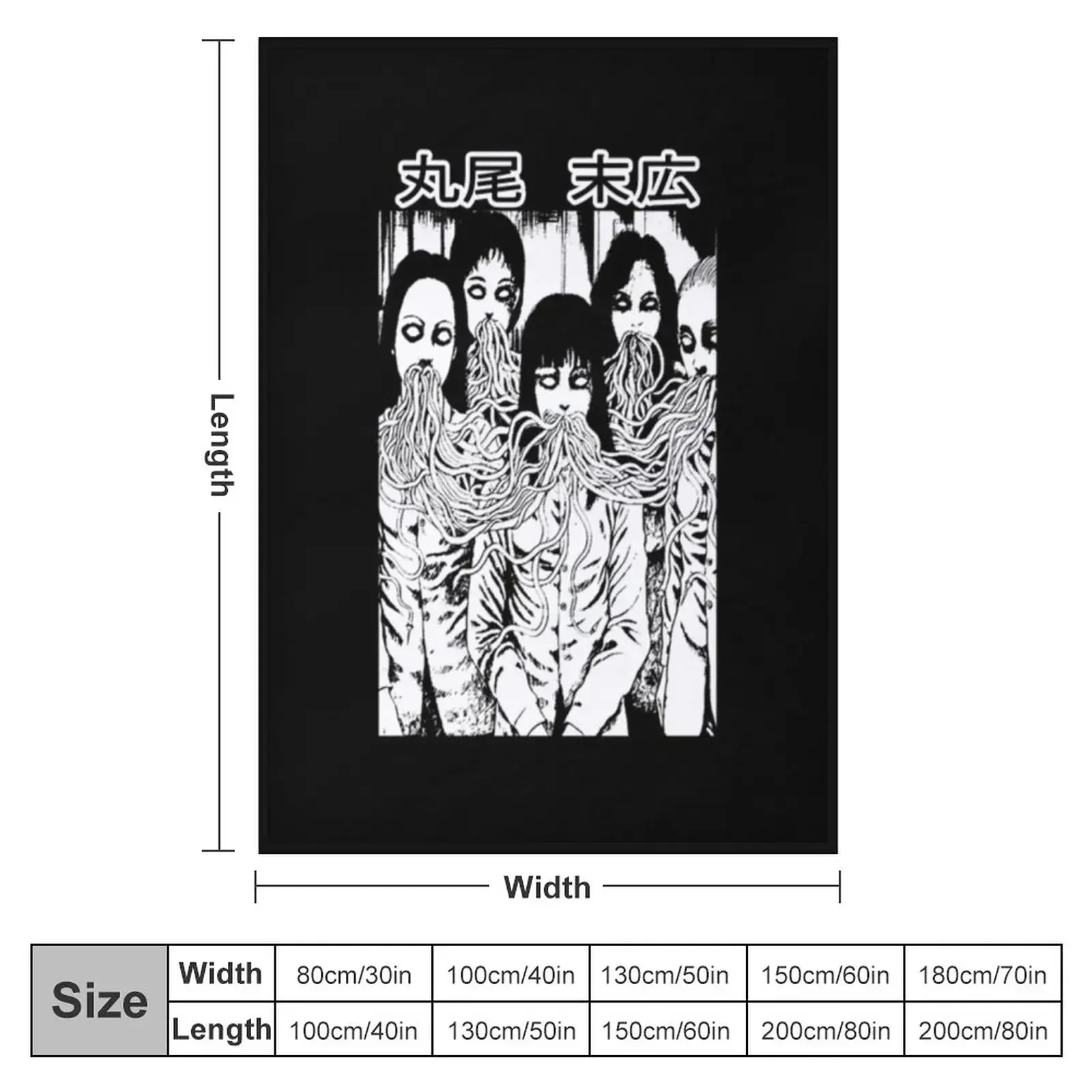 Tomie Juni Ito Japanese Streetwear Anime Manga Throw Blanket Kid'S Flannel Fabric Hairy Blankets