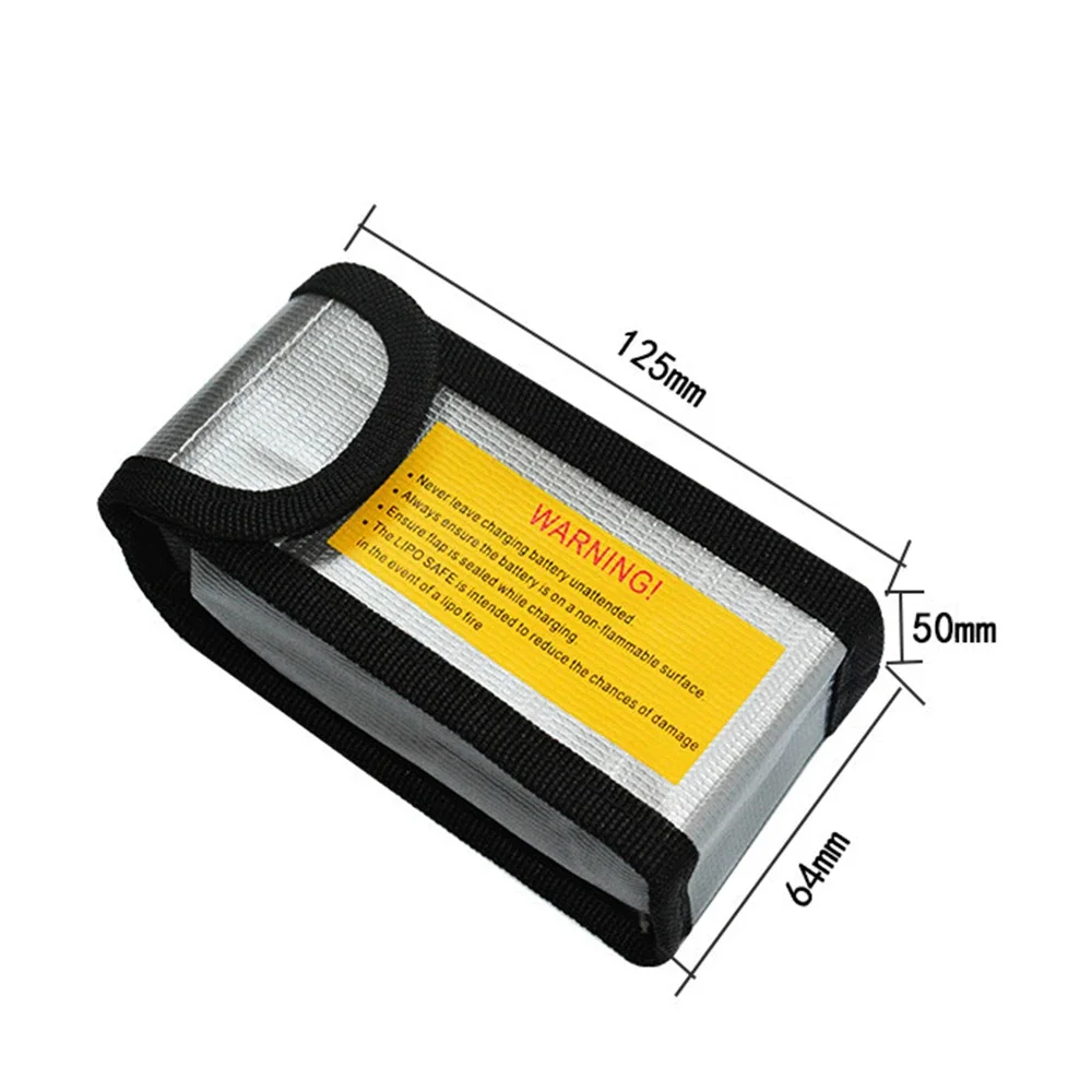 Lipo Battery Portable Fireproof Explosion-proof Safety Bag Fire Resistant 185x75x60mm 125x64x50mm For RC Lipo Battery