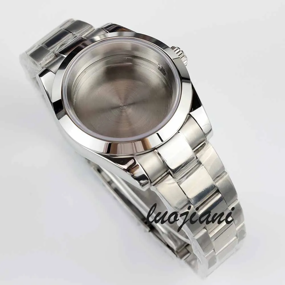 36mm/39mm Sapphire Glass For Men Watch Case Fit NH35 NH36 Movement Waterproof polish oyster Soild Stainless Steel 28.5mm dial