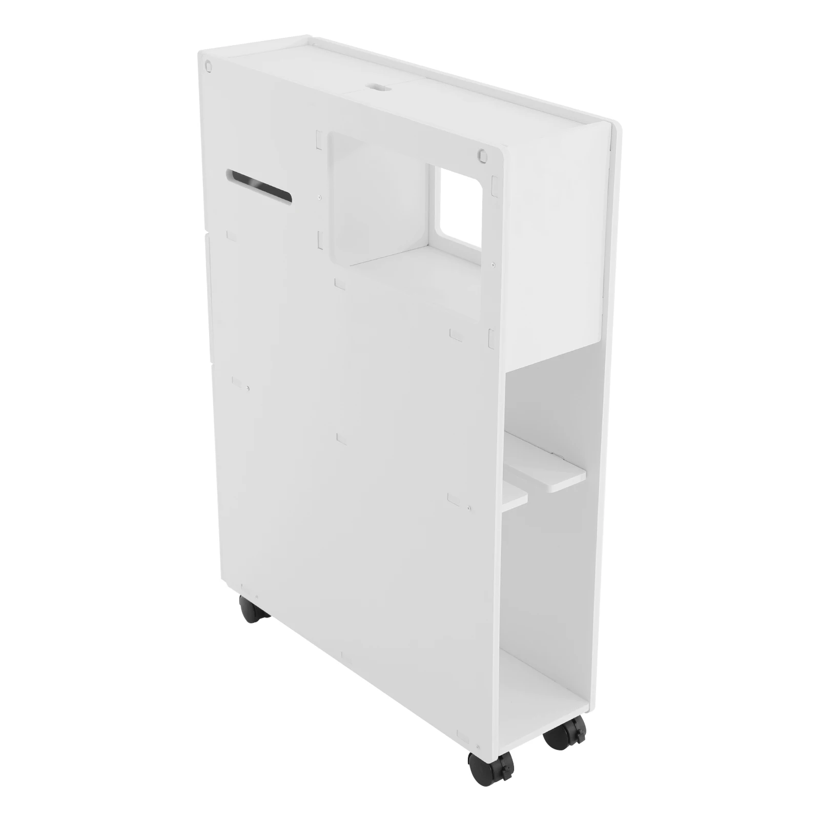 Modern PVC Bathroom Storage Cabinet with Drawers – Narrow Floor Standing Organizer 4