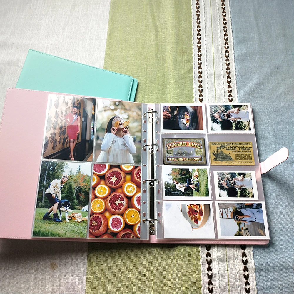 A4 Photo Album Smooth Cover 11 Holes 4×6 10×15 Protector Photocard Sleeves Coin Holder File Pocket Scrapbook Album Scrapbooking