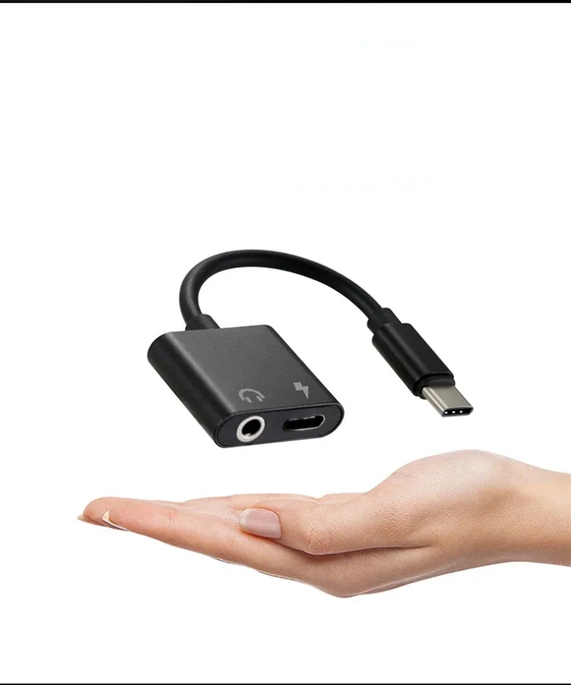 2 in 1 Type C To 3.5 mm Earphone Jack Adapter USB C Audio Cable Converter Charging Headphone Splitter For Huawei P30 P20 Xiaomi