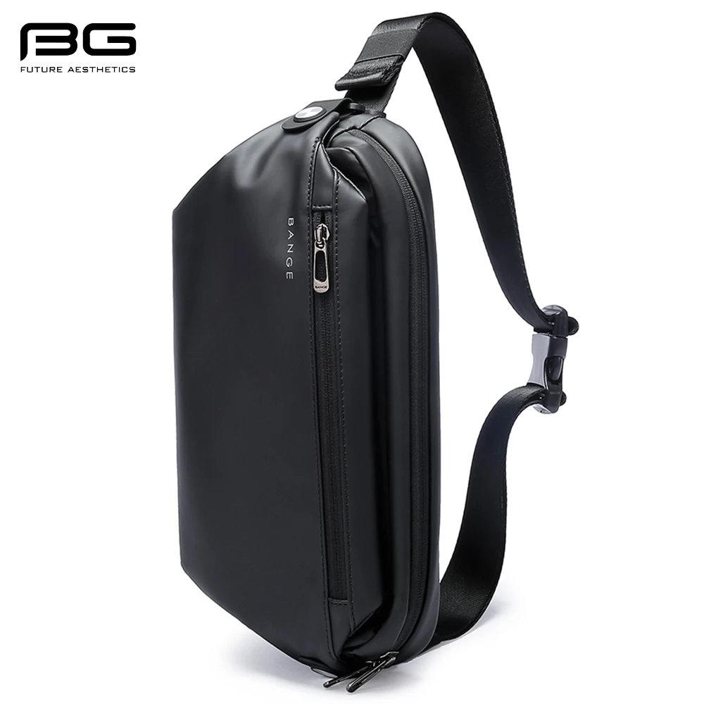 BANGE Men Oxford Anti-theft Zipper Fashion Multifunction Crossbody Bag Shoulder Bag Travel Messenger Pack Chest Bag for Male