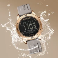 NAVIFORCE reloj electrónico clásico para mujer, calendario de tiempo ligero, pantalla, cronómetro, cuenta atrás, relojes de moda para mujer, manecillas luminosas