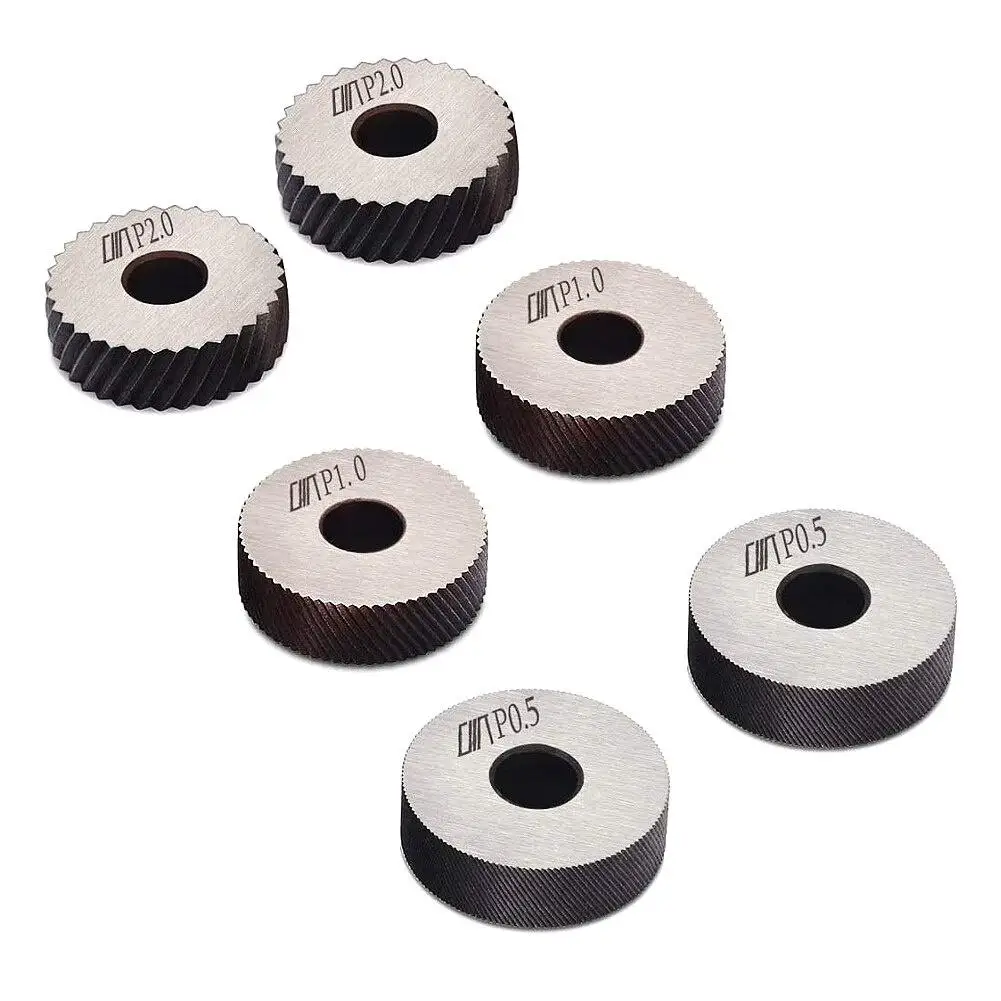 7 Knurling Tools 0.5/1/2 Mm Diagonal Two-wheel Linear Knurling Kit Steel Lathe Cutter Wheel Knurling Tool Kit Lathe Knurling