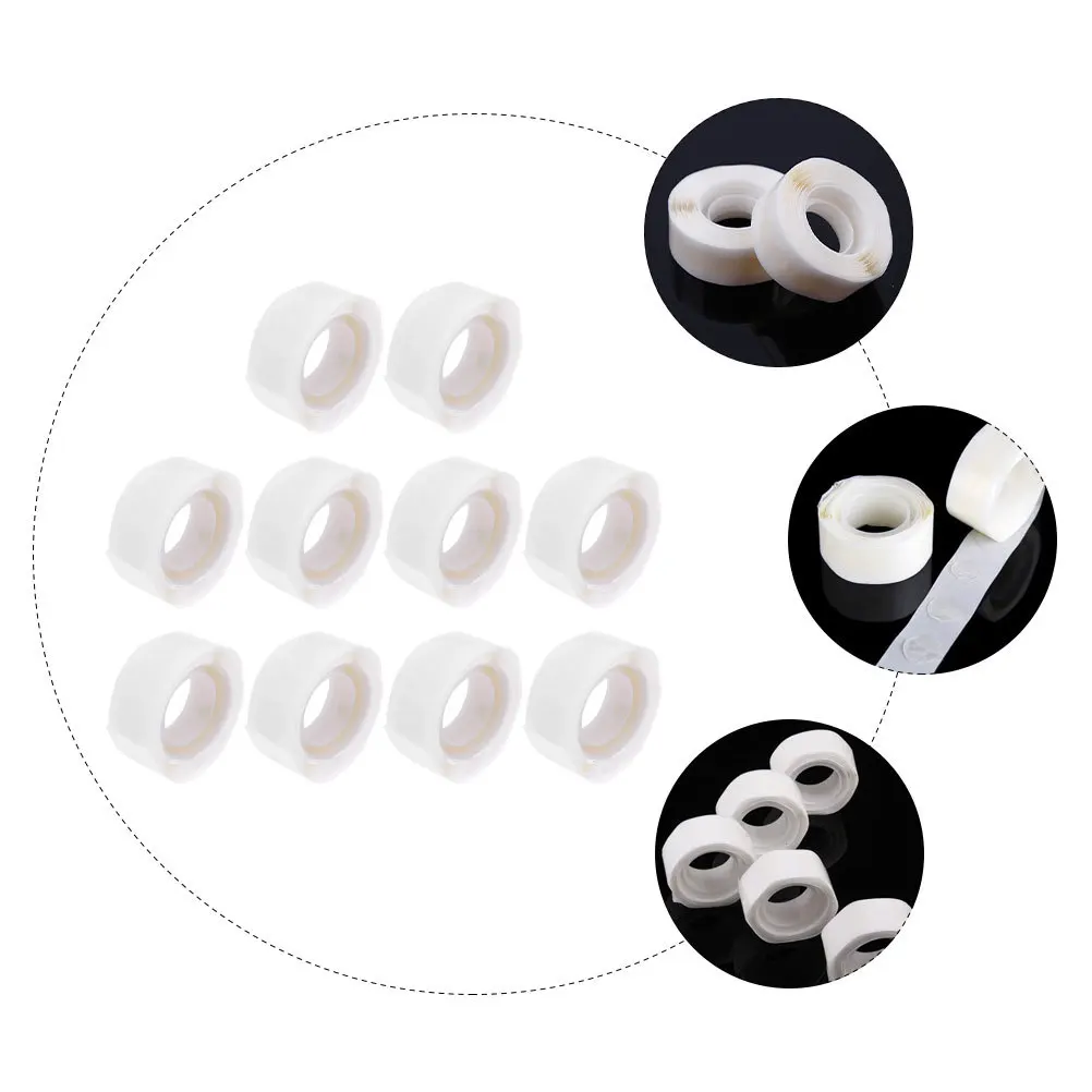 

10 Rolls Eyelash Extension Glue Cup Sticker Decals Adhesive Pads Safe Healthy Material Precise Application Birthday Gift