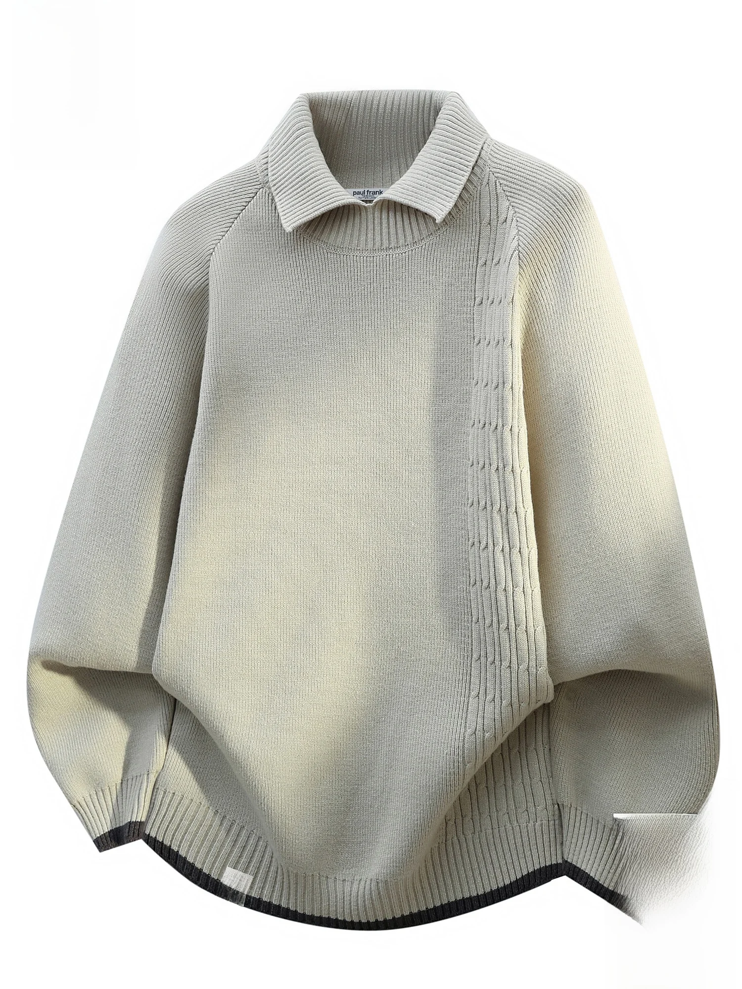 

PaulFrank Leisure Large Mouth Monkey Men's Loose Fit Sweater Winter New Sle Warm Collar Long Sve Knitted Top