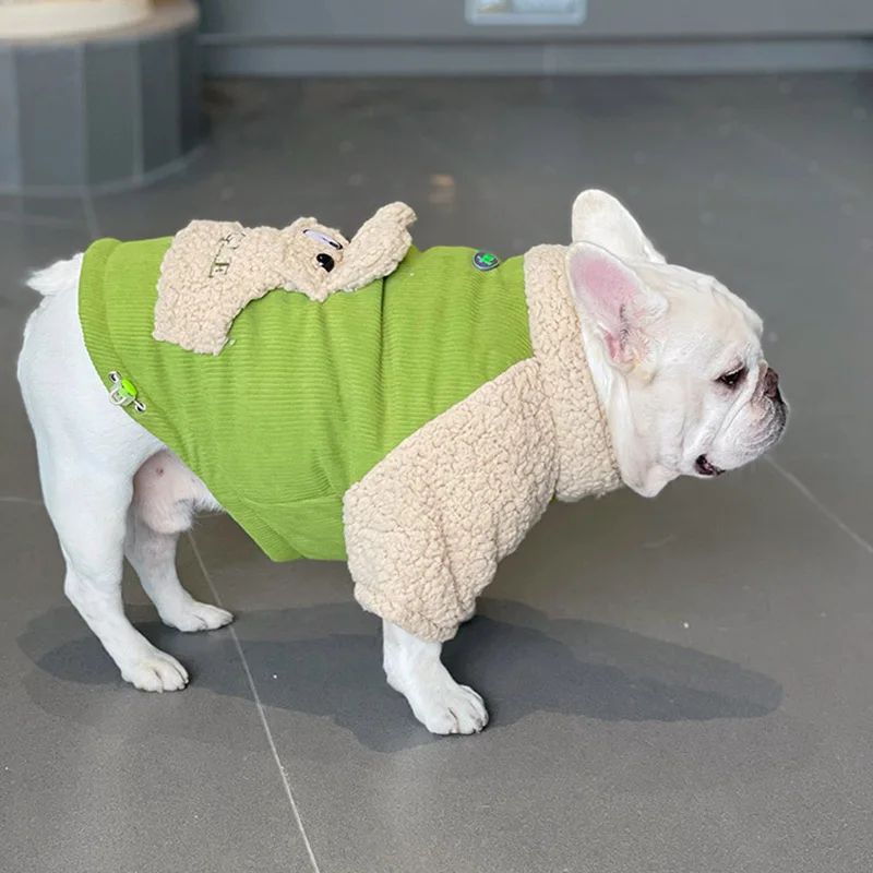 Winter Dog Clothes Pet Coat French Bulldog Small And Medium-Sized Dog Cotton Coat Schnauzer Thickened Warm Jacket Pet Items