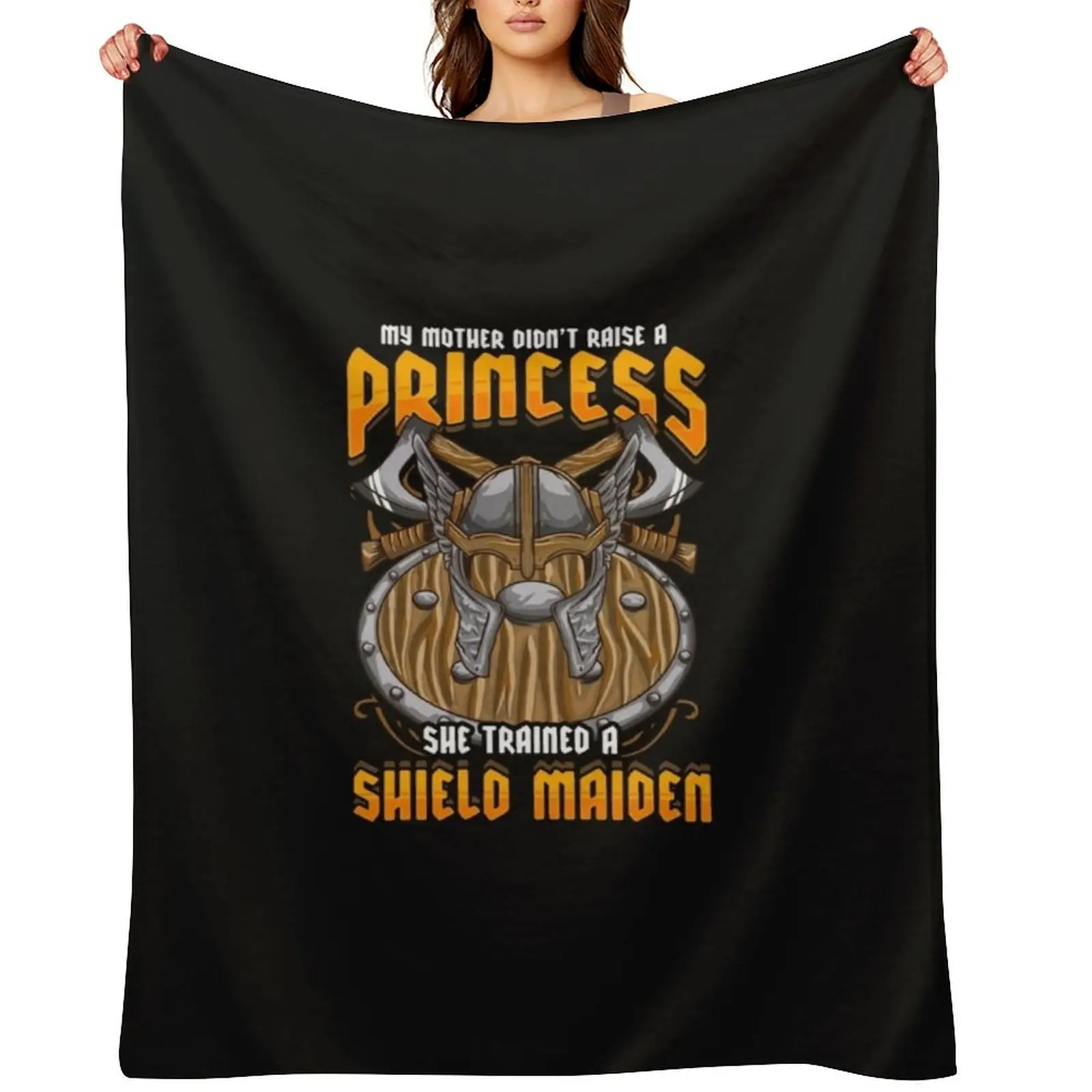 

Forget Princess I Want To Be A Shield Maiden design Throw Blanket cosplay anime for winter Bed Fashionable Flannels Blankets