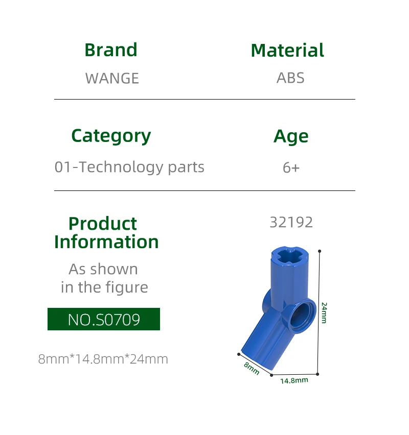 موصل دبوس Wange-axlein لمكعبات البناء ، 3 لتر ، ملحقات تقنية ، متوافق مع ألعاب الطوب للأطفال ، بالطو ، ، من من من من من من من من أجل الكثير #3