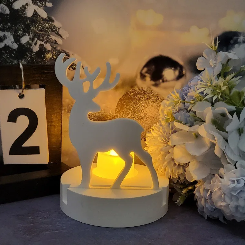 Twisted Elk Candle Holder Insert Decorative Silicone Mold DIY Desktop Decoration Decorative Resin Mold Crafts Gifts