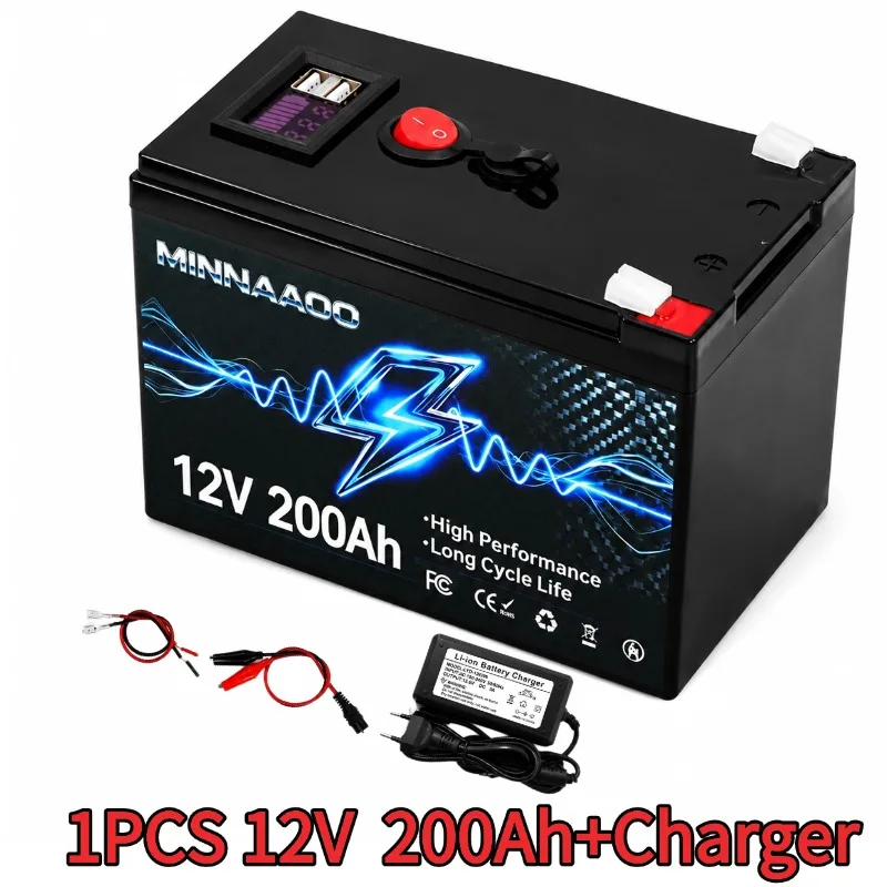 LiFePO4 12V 300AH 12V 200AH Batterie mit integriertem 300A BMS, 6000+ Zyklen, schneller Versand aus der EU.