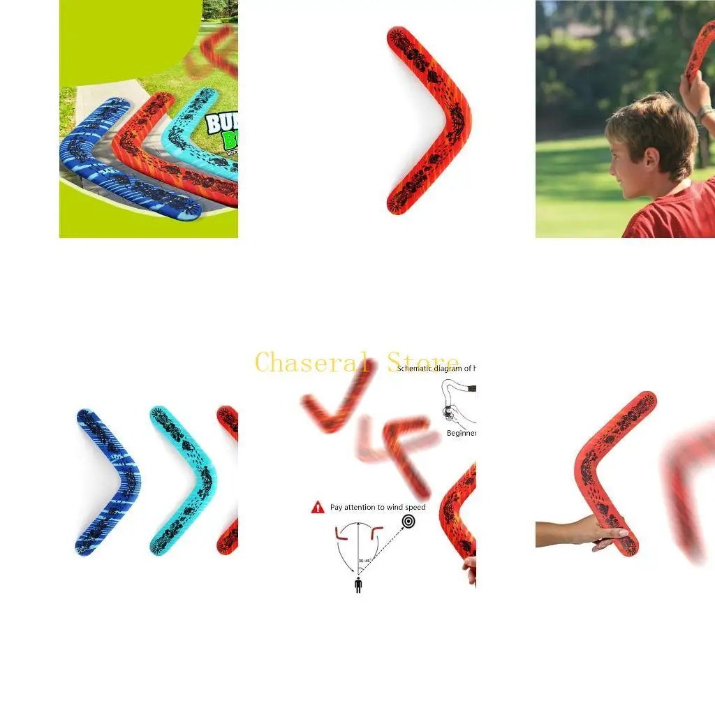 E7CE EVA Soft-Boomerang Flying Disc Sport Toy Interactive Interactive Outdoor Game Education Juega seguridad para niños para
