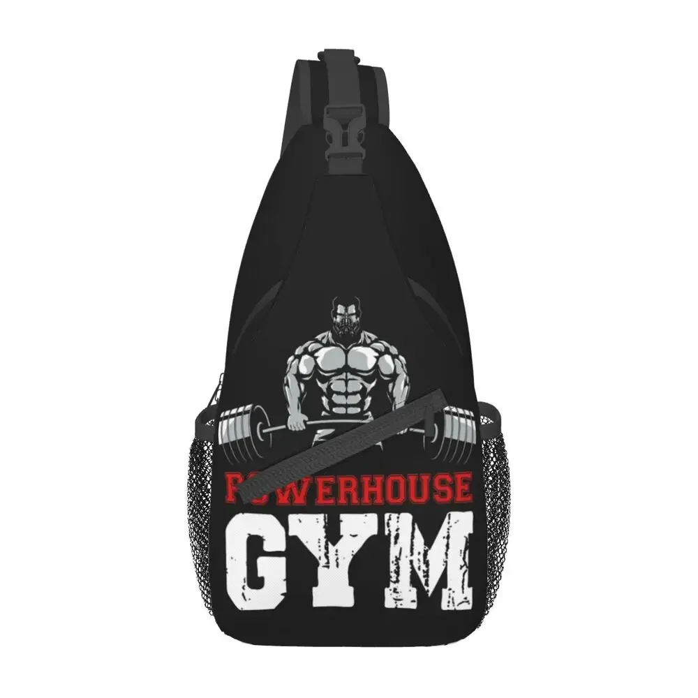 Fitness Muscle Powerhouse Gym Sling Bag Men Fashion Bodybuilding Gym Shoulder Crossbody Chest Backpack viaggi escursionismo Daypack