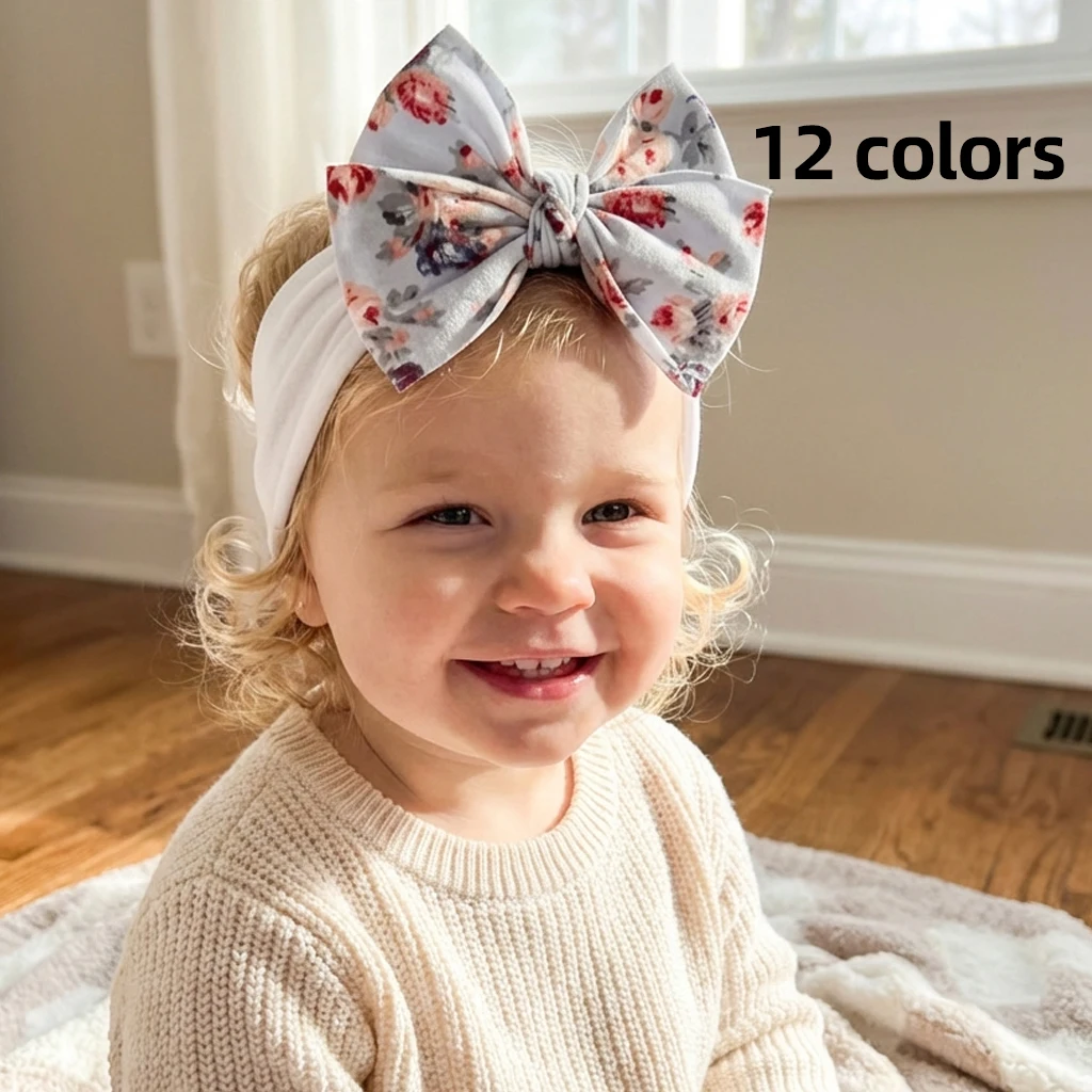 New Kids' Baby Stretch Headband, Bohemian Butterfly Bow Nylo