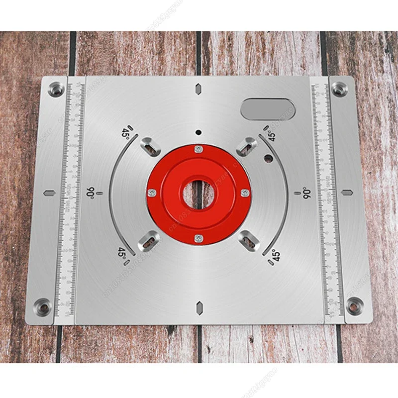 Fraiseuse à bois électrique, table de guidage à plaque rabattable, table de toupie en aluminium, plaque d\'insertion pour le travail de calcul, banc