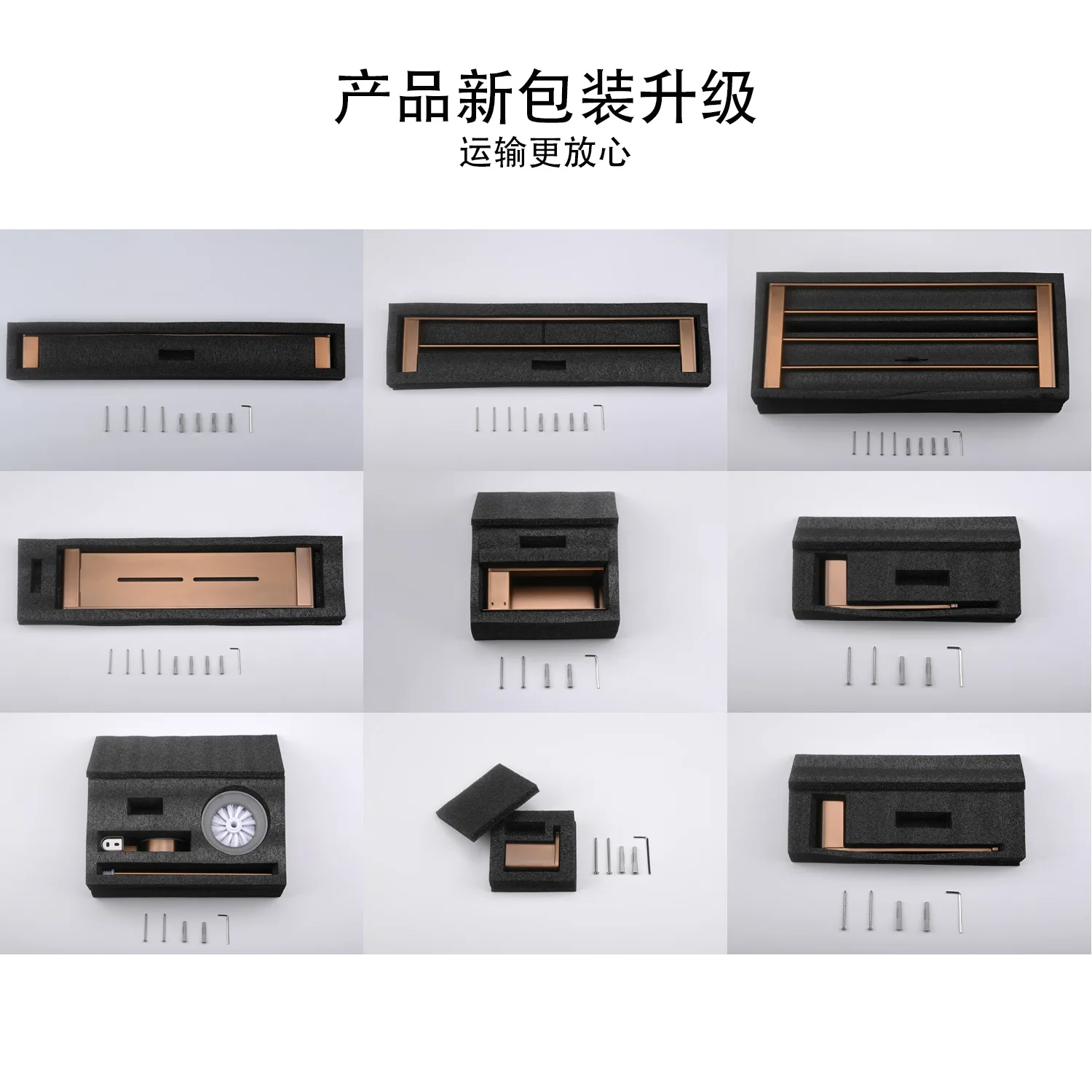 Brushed Rose Gold Toilet Towel Rack Stainless Steel Bath Towel Rack Bathroom Tissue Rack Upgraded Sponge Packaging