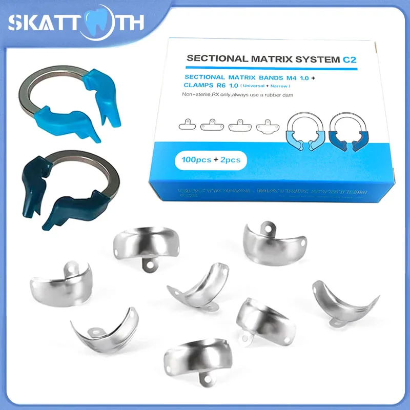 

Dental Matrix Bands NITI Metal Matrices Clamp Ring Sectional Contoured Matrix System Nickel Titanium Clamping Ring Dentist Tools