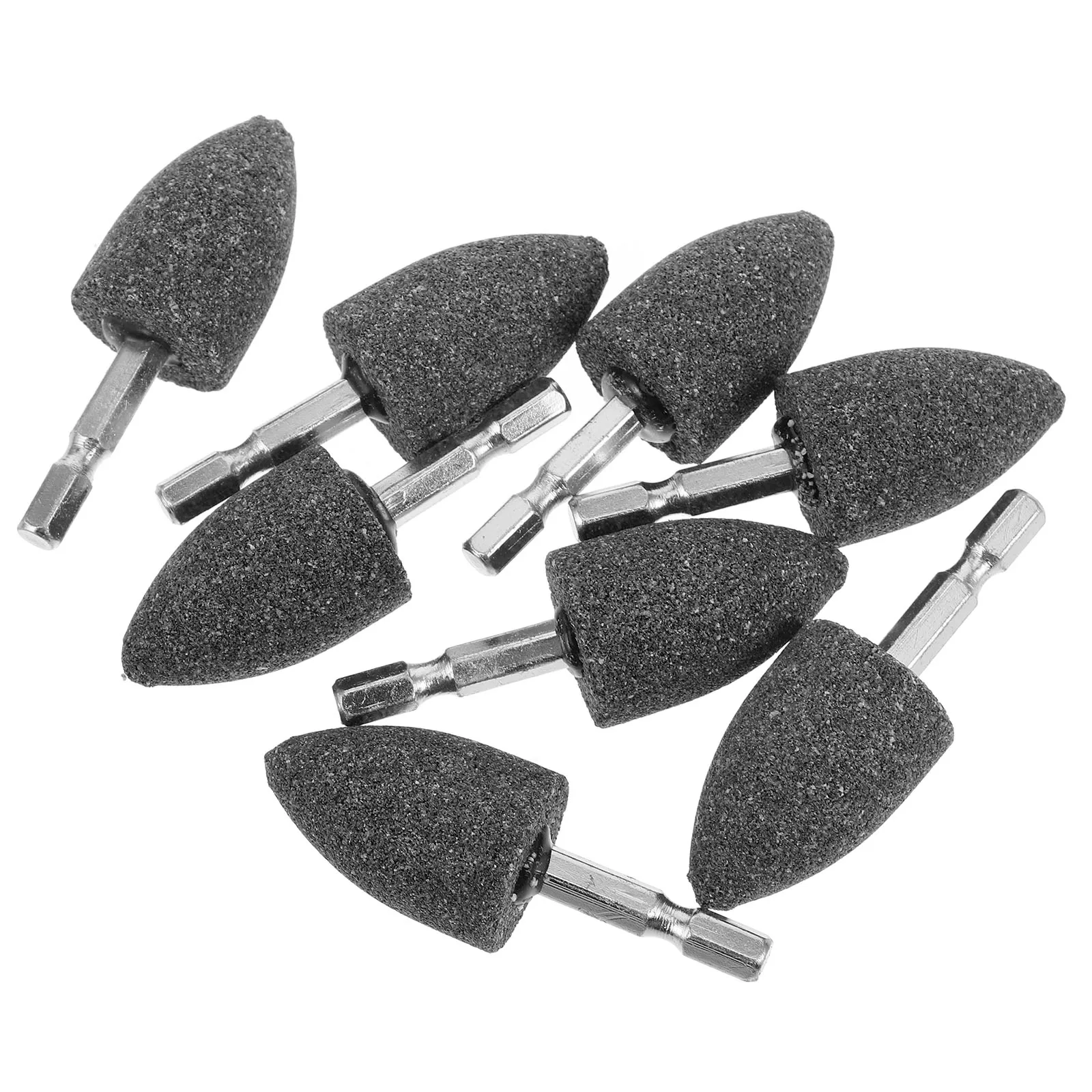 

8pcs Conical Grinding Stone Head Brown Fused Alumina High Efficiency Plastic Grinder Precision Small Area