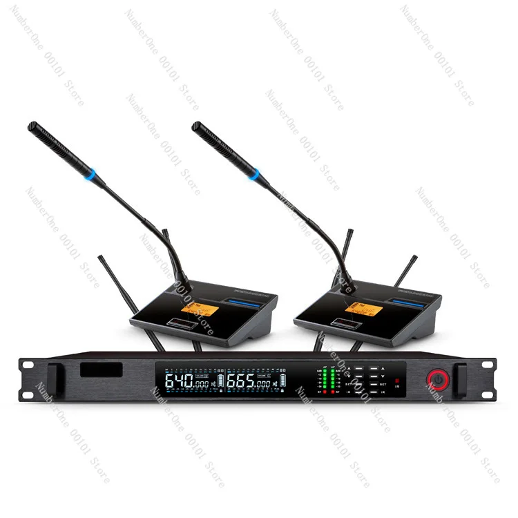 Infrared frequency true diversity wireless dynamic microphone, one to two, stage performance KTV singing