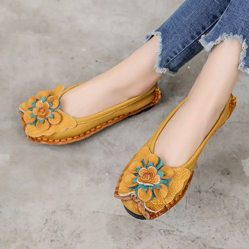 2022 Women\'s Noble Purple Moccasins Geunine Leather Vintage Flats Woman Deisgner Flat Shoes for Women Sewing Oxford Sneaker