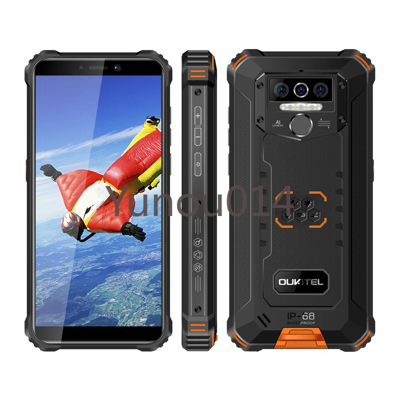 WP5 Waterproof Rugged Smartphone, Mobile Phone, IP68, Android 9.0, 5.5 ''HD + 18:9, Quad Core, 13MP, MT6761, 8000mAh,