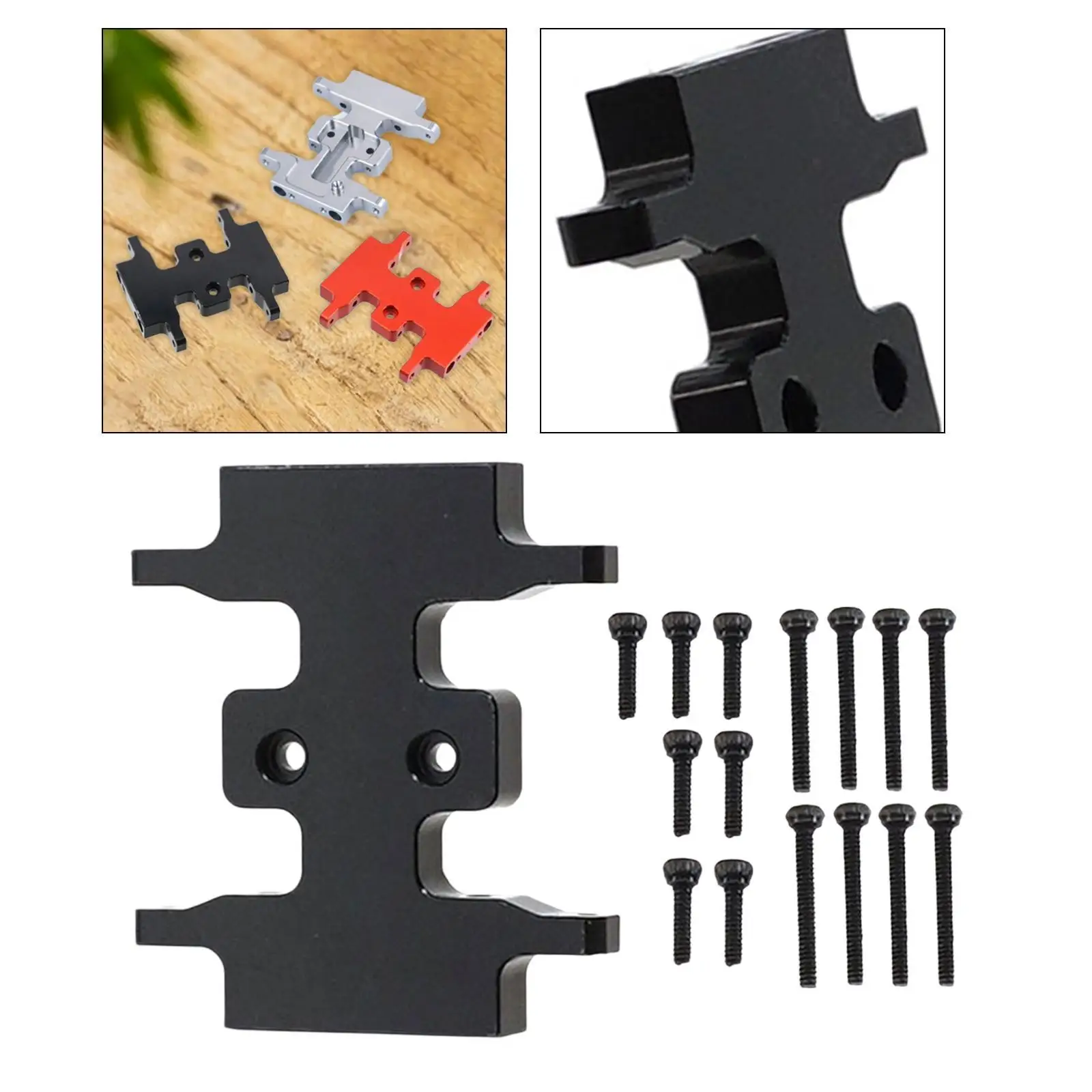 Center Gearbox Protective Plate Transmissions Plates Toy 1/24 RC Rock Crawler Car Accessories RC Car CNC Center Skid Plate