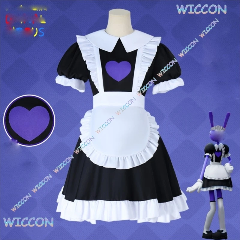 

Jaxx Cosplay Maid Dress Anime The Amazing Halloween Digital Party Circus Cosplay Women Roleplay Suit