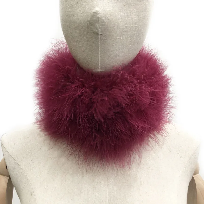 

Женский удобный и элегантный шарф из настоящих страусиных перьев и утеплитель для шеи, несколько цветов, доступны на осень и зиму