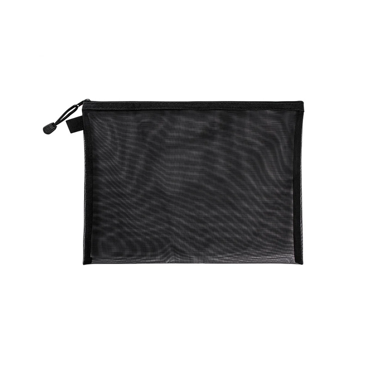 5 قطعة شبكة زيبر الحقيبة واضح وثيقة حقيبة كتاب ملف المجلدات القرطاسية مقلمة أكياس التخزين 5 ألوان A6(19X11Cm)