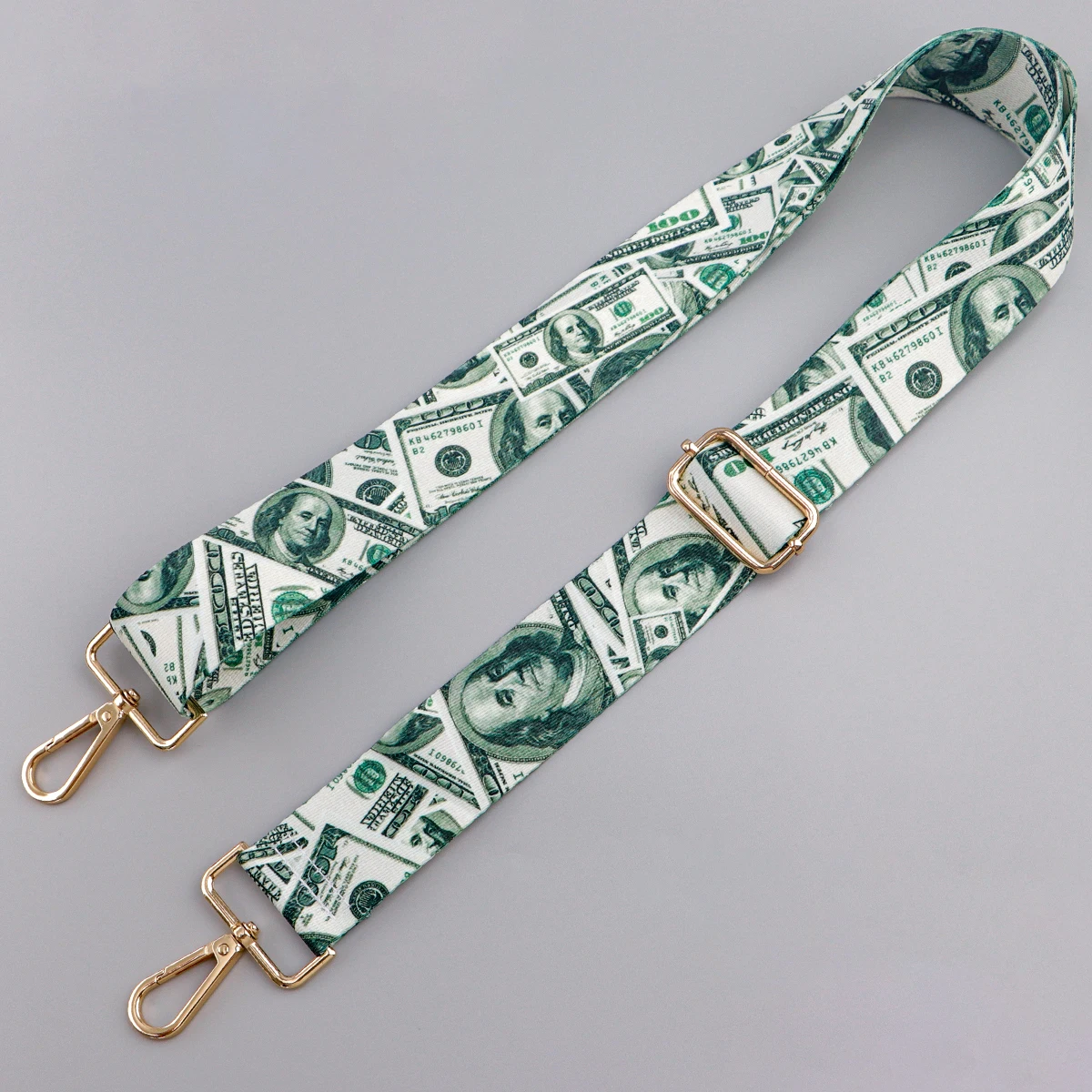 

Dollar Bill Pattern Women's Single Shoulder Strap Messenger Adjustable Handbag Shoulder Strap DIY Handbag Strap Accessories