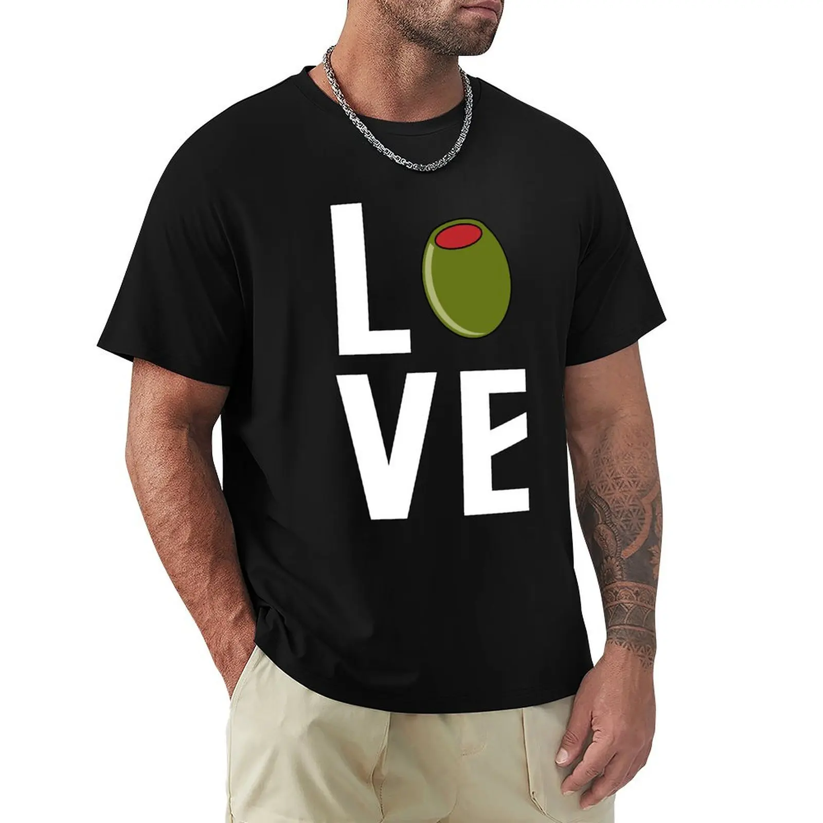 Fruit Love, Olive Love T-Shirt Summer Fashion Casual Tee Shirt