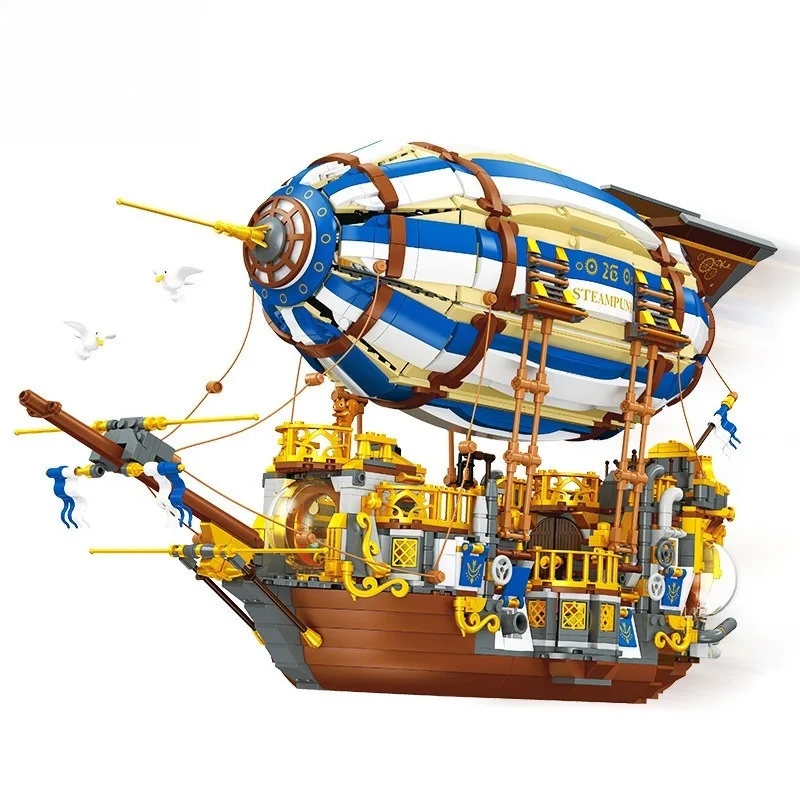 steam-punk-airship-blocks-fantasy-dream-zeppelin-sci-fi-educational-bricks-diy-assembly-toy-kit-ideal-gift-for-collection