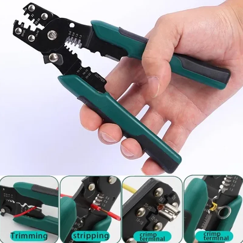 4 in 1 Multifunctional Wire Stripper Crimping Stripper Crimping Pliers Professional Wire Cutter Home Improvement Hand Tools