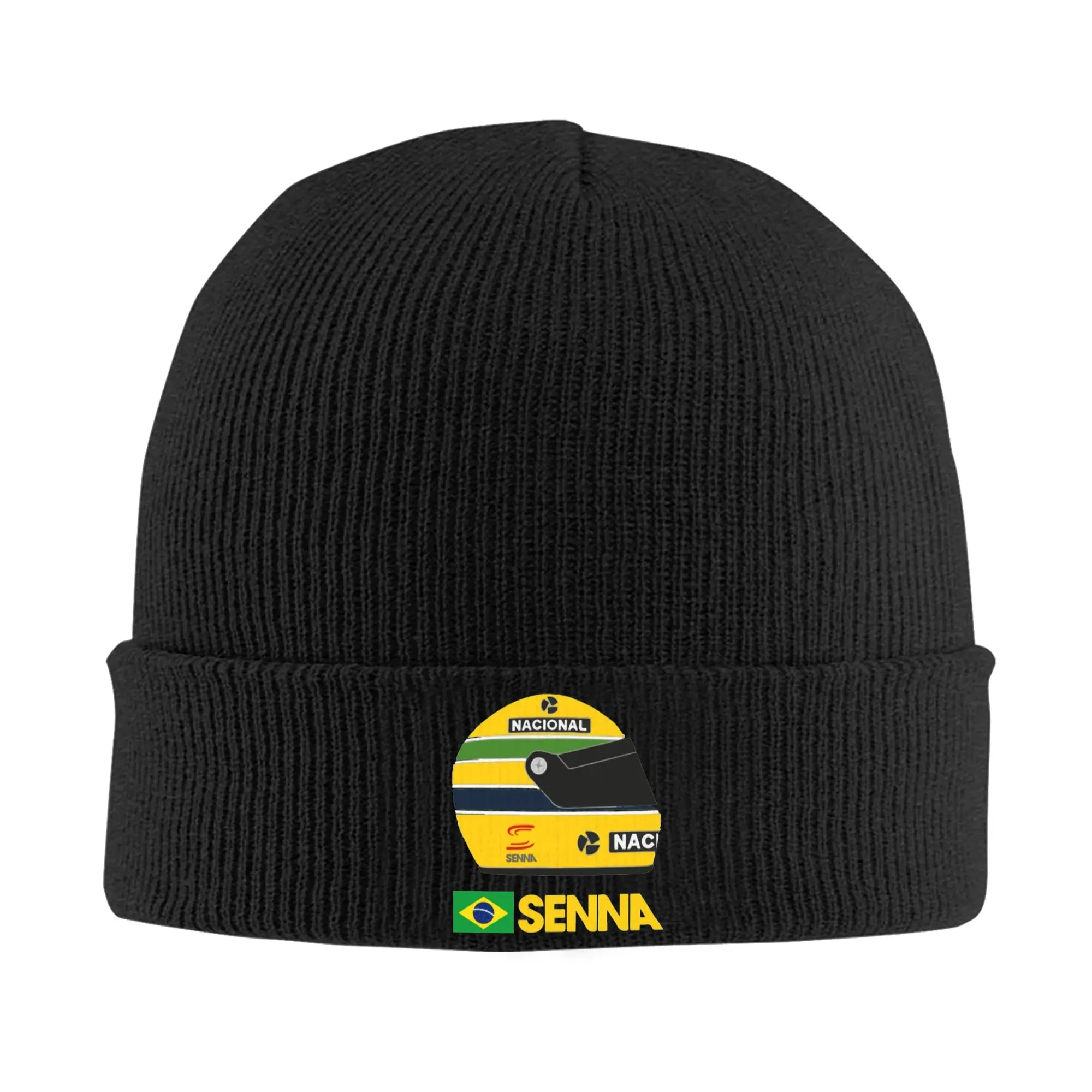 Ayrton Senna  Knitted Caps Women's Men's Skullies Beanies Winter Hats Acrylic Car Racing Warm Cap