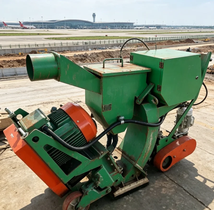 Small Road & Bridge Shot Blasting Machine, Double-Blast Wheel Steel Plate Derusting Machine