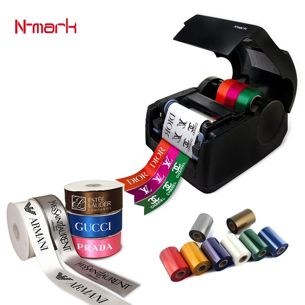 N-mark China Hot-sale 2024 Custom Satin Ribbon Printer Use Multiple Ribbons And Foil To Print For Flower ,cake Shop And Weddings