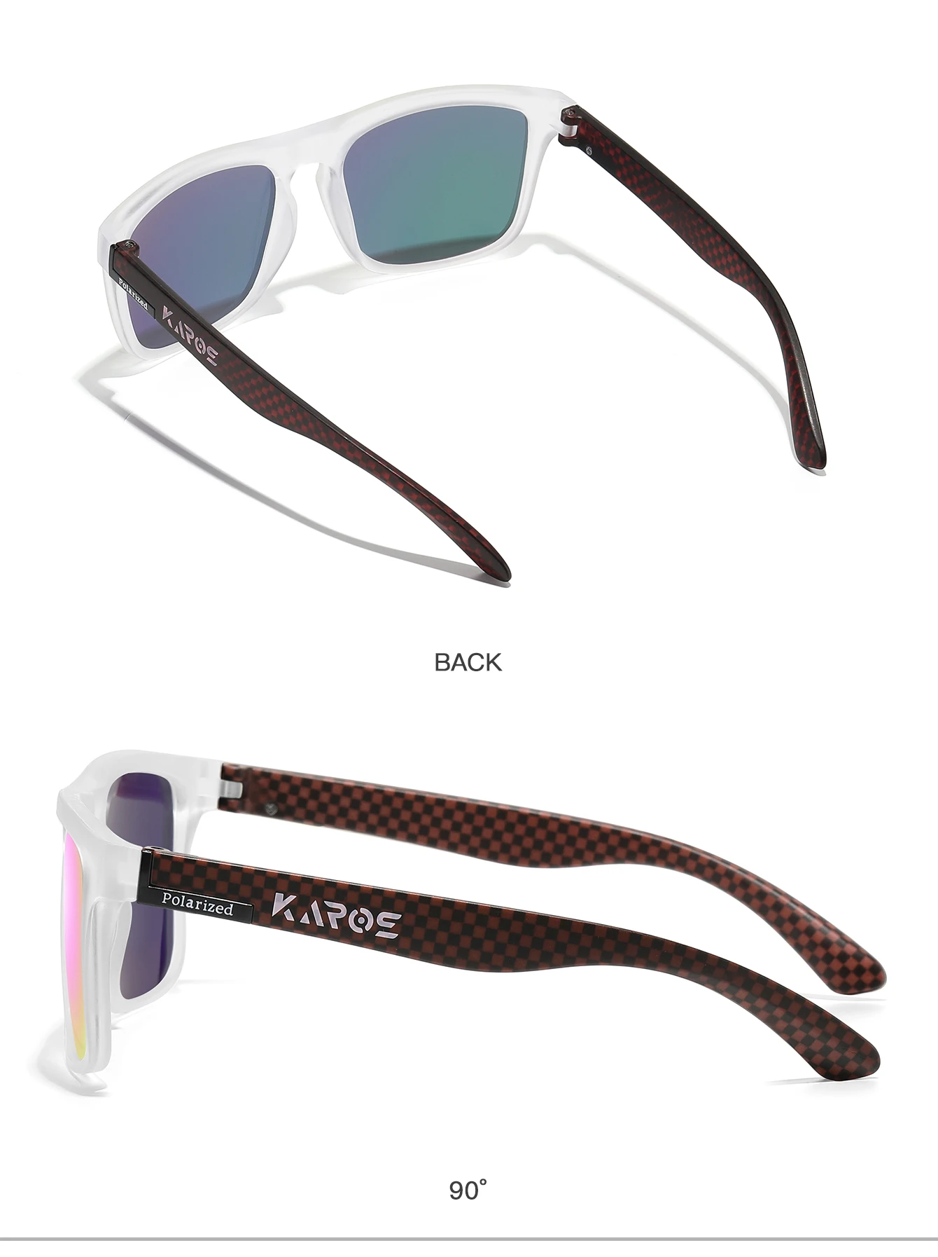 KAROS Männer/Frauen Polarisierte Sonnenbrille Quadratischen Spiegel Marke Design Luxus UV400 Sonnenschirm Unisex Angeln Fahren Radfahren Wandern – Detail 36